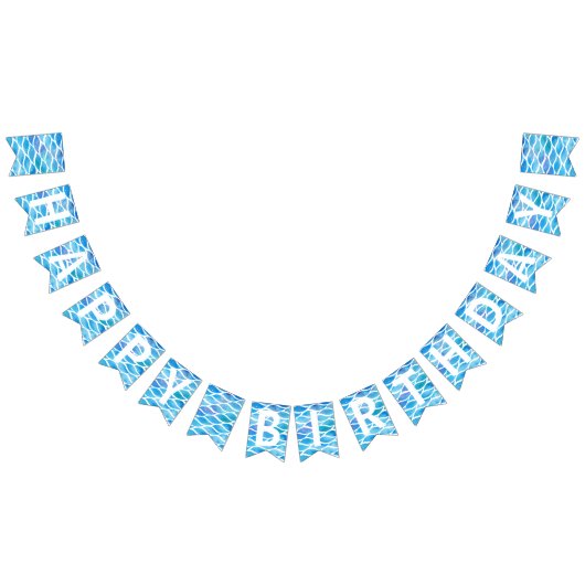 サマーウォーターカラーハッピーバースデー バンティングフラッグ (全)