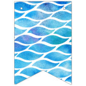 サマーウォーターカラーハッピーバースデー バンティングフラッグ (第1の旗)