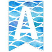 サマーウォーターカラーハッピーバースデー バンティングフラッグ (第3の旗)