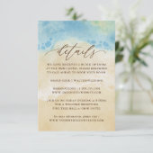 サマーウォーターカラービーチ結婚式詳細 エンクロージャーカード (スタンド正面)