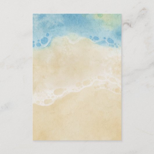 サマーウォーターカラービーチ結婚式詳細 エンクロージャーカード (裏面)