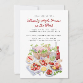サマーウォーターカラーファミリースタイルピクニック懇親会 招待状