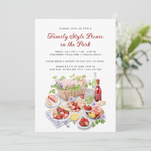 サマーウォーターカラーファミリースタイルピクニック懇親会 招待状 (スタンド正面)