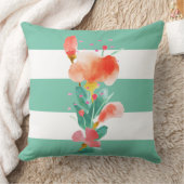 サマーウォーターカラーフローライラストレーション クッション (ブランケット)