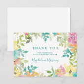 サマーウォーターカラーフローラ18誕生日 サンキューカード (正面/裏面)