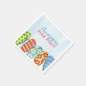 サマーウォーターカラープールパーティーカスタム スタンダードカクテルナプキン (角)