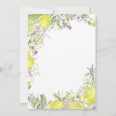 サマーウォーターカラーラベンダーレモン100誕生日 招待状 (裏面)