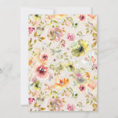 サマーウォーターカラー庭園の結婚式招待状 招待状 (裏面)