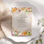 サマーウォーターカラー庭園の結婚式招待状 招待状