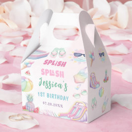 サマーウォータースライドガール誕生日パーティー フェイバーボックス