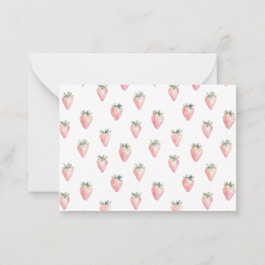 サマーウォーター色いちご育児アドバイス ノートカード (裏面)