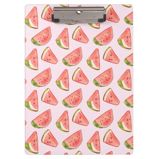 サマーウォーター色のスイカのスライス クリップボード (正面)