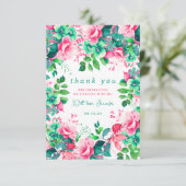 サマーウォーター色フローラ誕生日ありがとう サンキューカード (スタンド正面)
