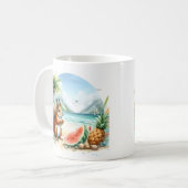 サマーウォーター色リス コーヒーマグカップ (正面左)