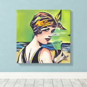 サマーウーマン キャンバスプリント (インサイチュ (ウッドフロア))