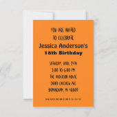 サマーエスニック18thバースデーパーティーへの招待 招待状 (裏面)