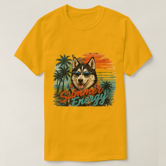 サマーエナジーハスキー ドイツTシャツ Tシャツ (デザイン正面)