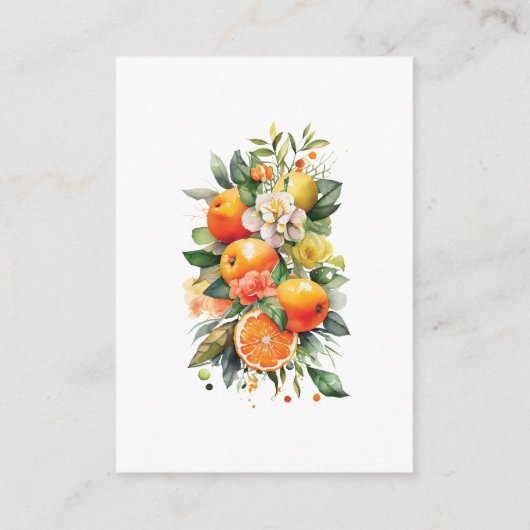 サマーエレガントオレンジのフルーツ結婚の詳細 エンクロージャーカード (裏面)