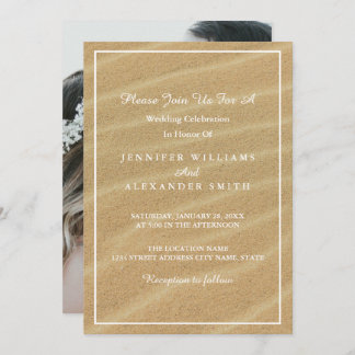 サマーエレガントカスタムフォト結婚式招待状 招待状