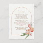 サマーエレガントガーデンフローラ結婚の情報カード エンクロージャーカード (正面)
