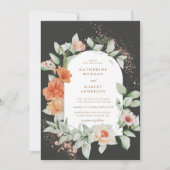 サマーエレガントガーデンフローラ結婚式招待状 招待状 (正面)