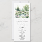 サマーエレガントガーデンランドスケープ結婚式 プログラム (正面)