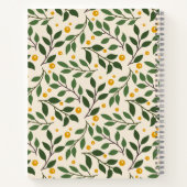 サマーエレガントグリーンパーソナライズされたレシピ ノートブック (裏面)