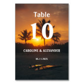 サマーエレガントサンセットトロピカルビーチハワイテーブル テーブルナンバー (正面)