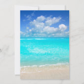 サマーエレガントトロピカルビーチブライダルシャワー 招待状 (裏面)