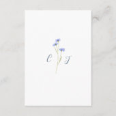 サマーエレガントフローラブルー結婚ズ詳細 エンクロージャーカード (裏面)