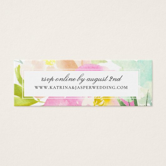 サマーエレガントフローラミント結婚ズWebサイトRSVP (正面)