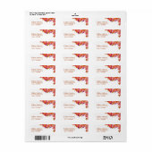 サマーエレガントブーケモダン差出人住所 ラベル (フルシート)