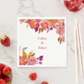 サマーエレガントブーケモダン結婚の スタンダードランチョンナプキン (インサイチュ)