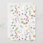 サマーエレガントメドウワイルドフラワーズブライダルシャワー 招待状 (裏面)
