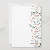 サマーエレガントメドウワイルドフラワーズブライダルシャワー 招待状 (裏面)