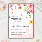 サマーエレガントメドウワイルドフラワーズブライダルシャワー 招待状