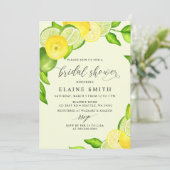 サマーエレガントレモンライムシトラスブライダルシャワー 招待状 (スタンド正面)