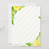 サマーエレガントレモンライムシトラスブライダルシャワー 招待状 (裏面)