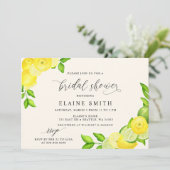 サマーエレガントレモンライムシトラスブライダルシャワー 招待状 (スタンド正面)