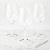 サマーエレガントワイルドフラワーウォーターブライダルシャワー ワイングラスタグ (セット)