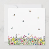 サマーエレガントワイルドフラワーフローラブライダルシャワー 招待状 (裏面)