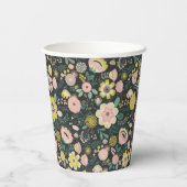 サマーエレガントワイルドフラワーフローラブライダルシャワー 紙コップ (裏面)