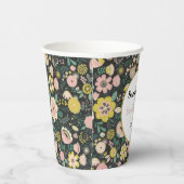サマーエレガントワイルドフラワーフローラブライダルシャワー 紙コップ (右)