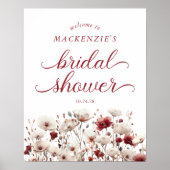 サマーエレガントワイルドフラワーブライダルシャワーへようこそ ポスター (正面)