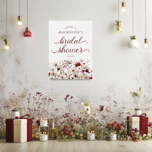 サマーエレガントワイルドフラワーブライダルシャワーへようこそ ポスター