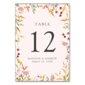 サマーエレガントワイルドフラワー赤面結婚ズ テーブルナンバー (正面)