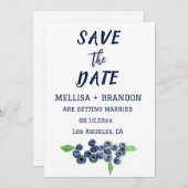 サマーエレガント海ウェーブビーチ結婚式 招待状 (正面/裏面)