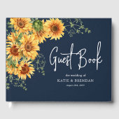 サマーエレガント秋ひまわり結婚の ゲストブック (正面)