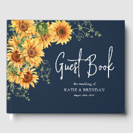 サマーエレガント秋ひまわり結婚の ゲストブック