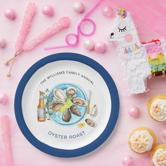 サマーオイスターロースト |シーフードベイククアウト ペーパープレート (パーティー)